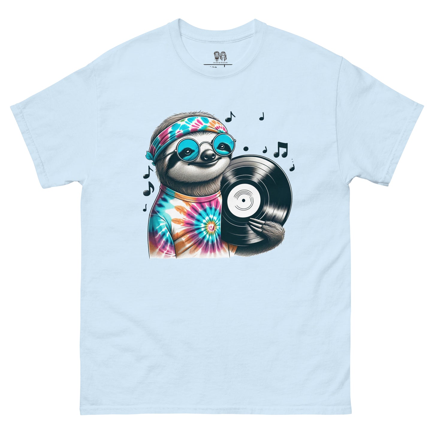 Tie-Dye Music Sloth T-Shirt