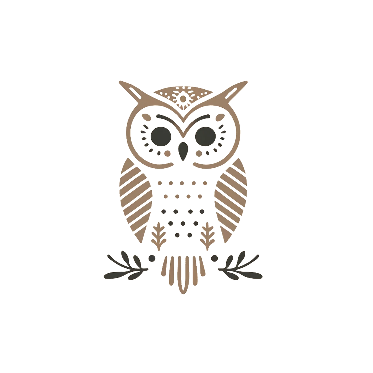 A pocket print design of an owl