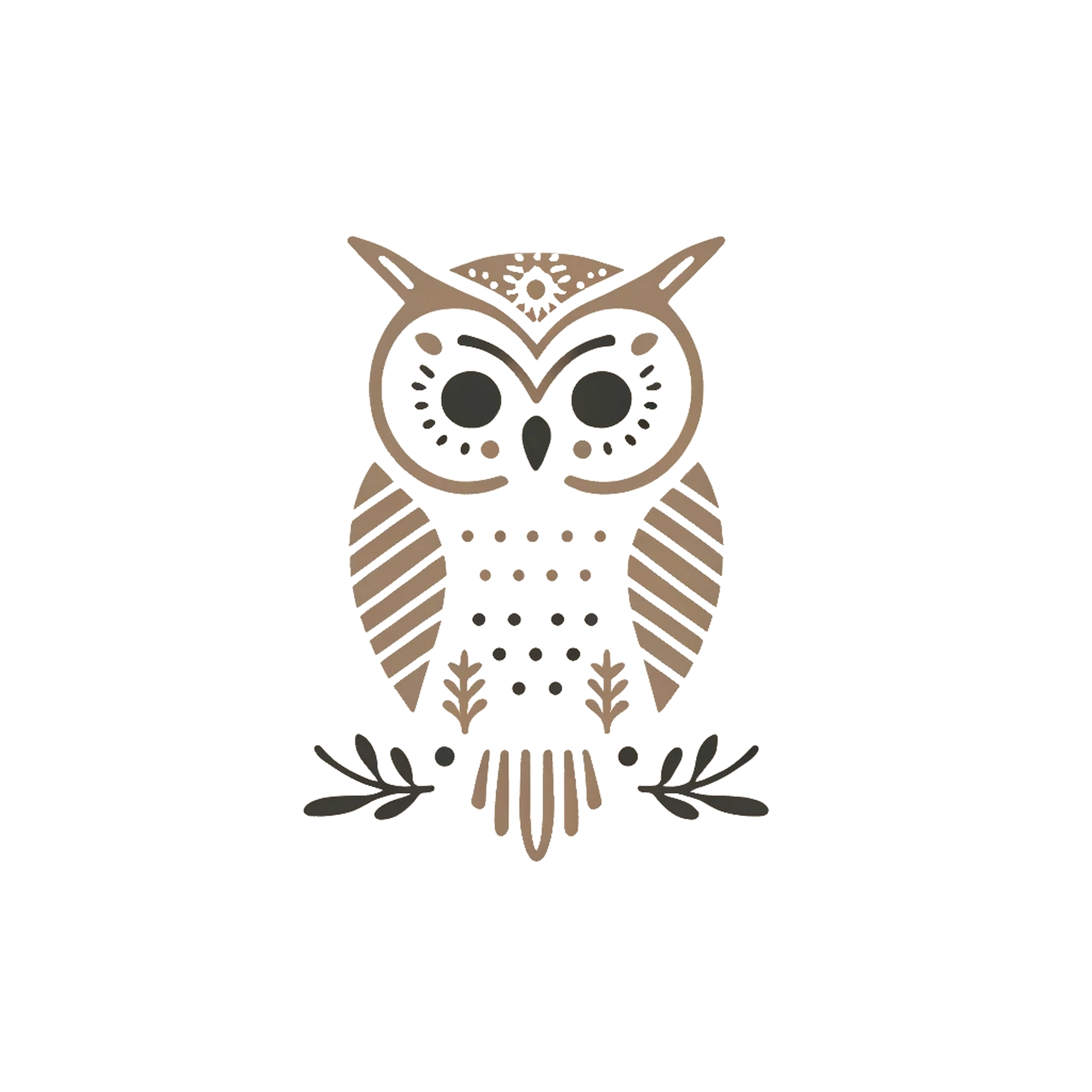 A pocket print design of an owl