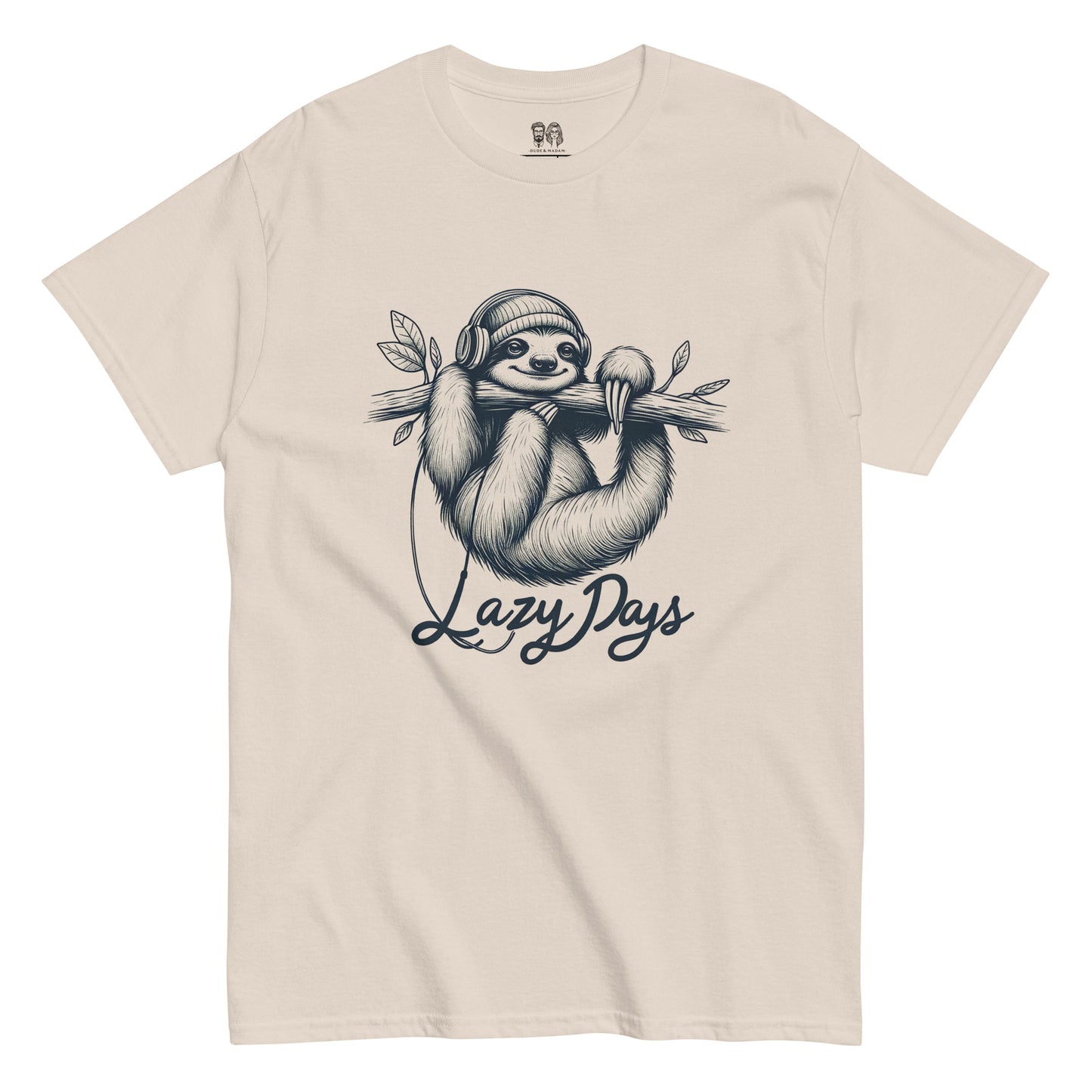 lazy sloth on a branch tshirt